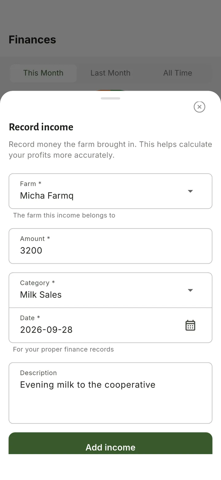 Record income