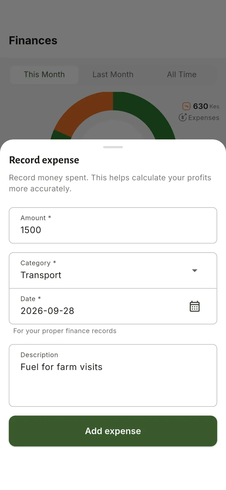 Record an expense